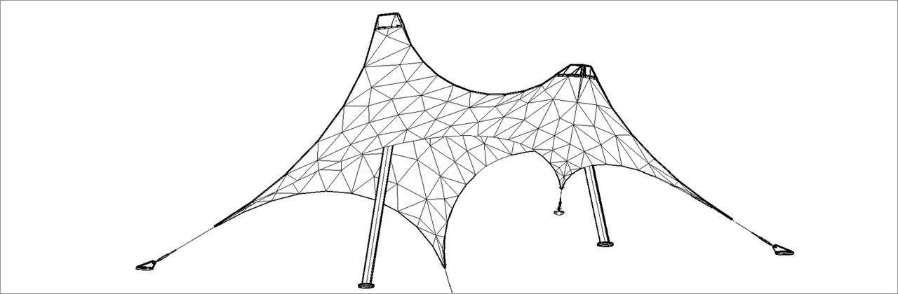 Tensilation construction out of individual canopy modules. | MDT-tex